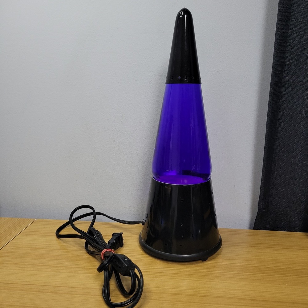 RARE BLACK Original Wizard Lava Lamp with dimmer Star Light 16" with 32 Oz Globe